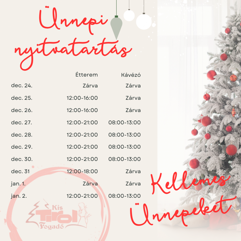 Beige Minimalist Christmas Holiday Opening Hours Instagram Post másolata
